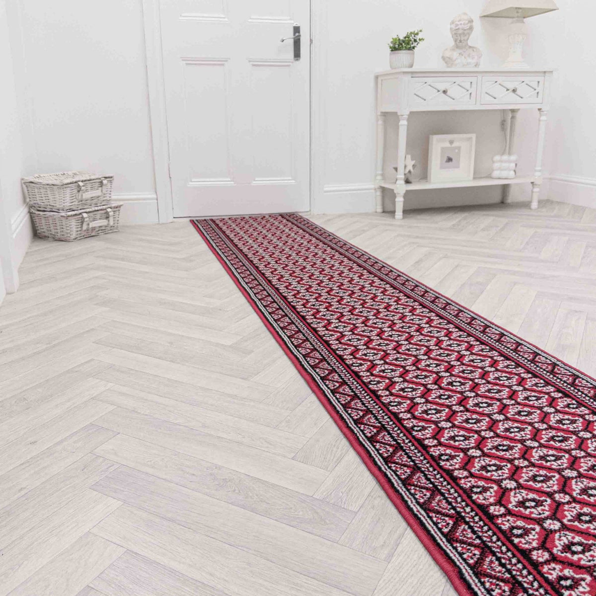 Heriz Dark Red Rug Runner