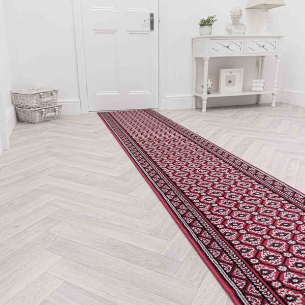 Heriz Dark Red Rug Runner