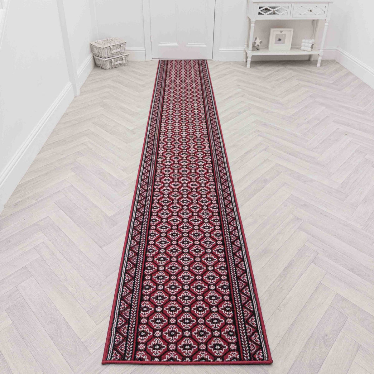 Heriz Dark Red Rug Runner