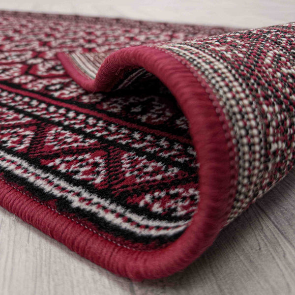 Heriz Dark Red Rug Runner