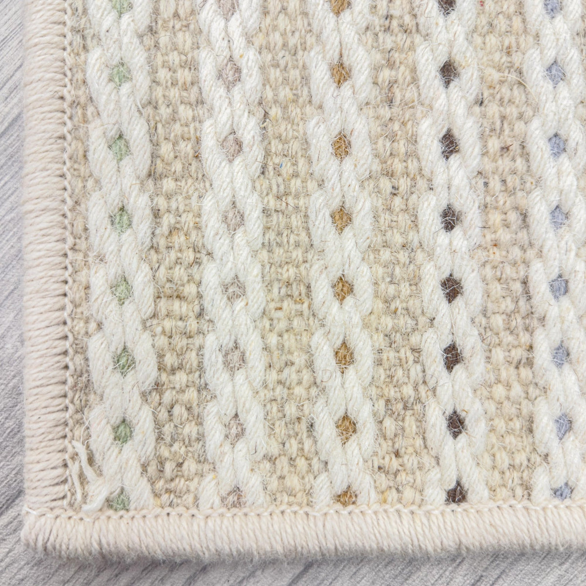 Chain Stitch Winter Wheat Rug Runner
