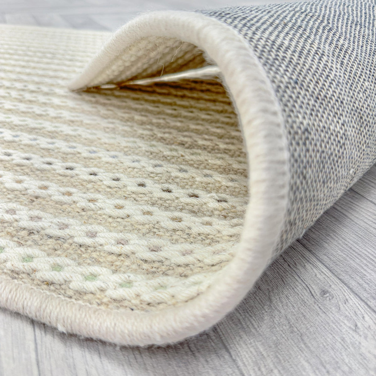 Chain Stitch Winter Wheat Rug Runner