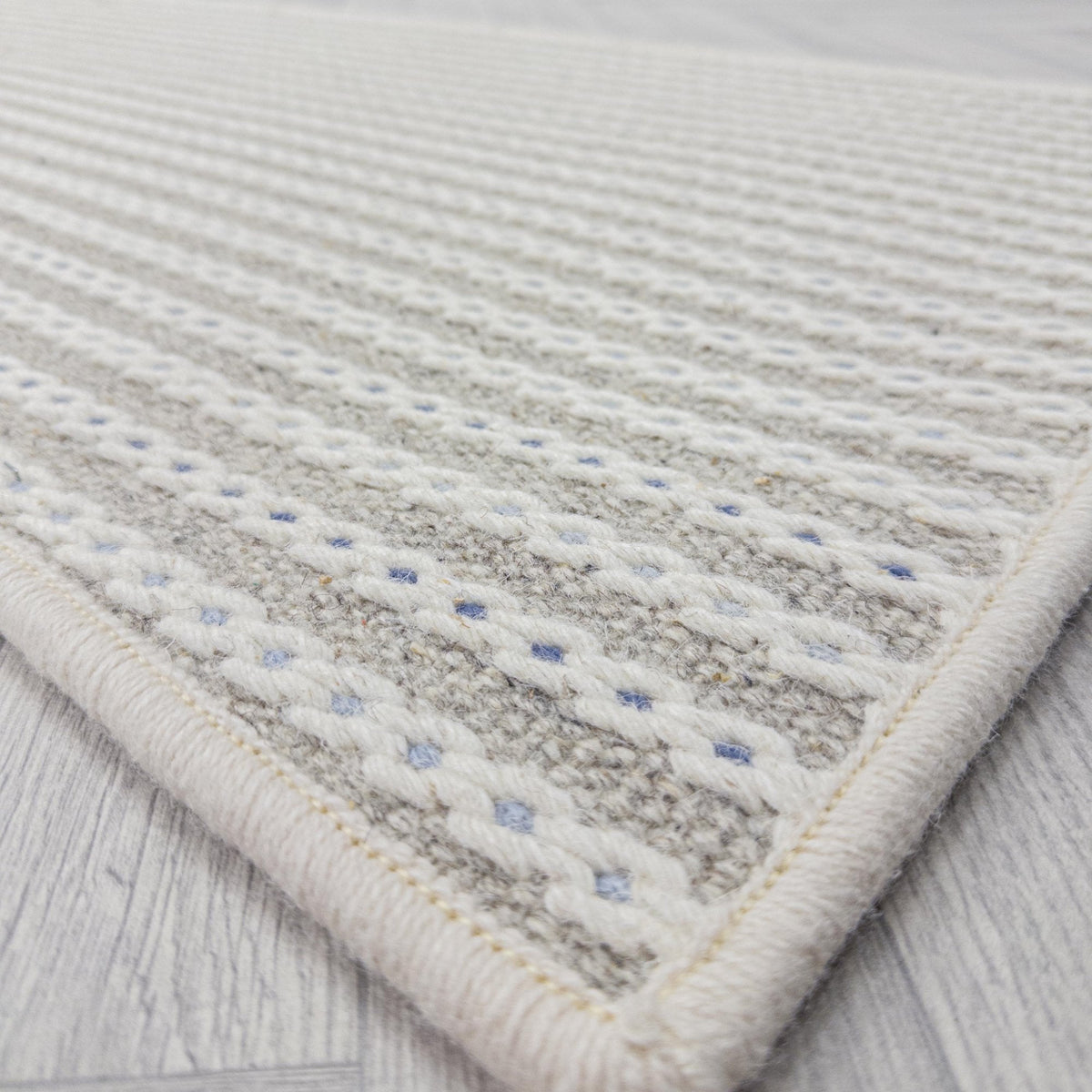 Chain Stitch Linen Rug Runner