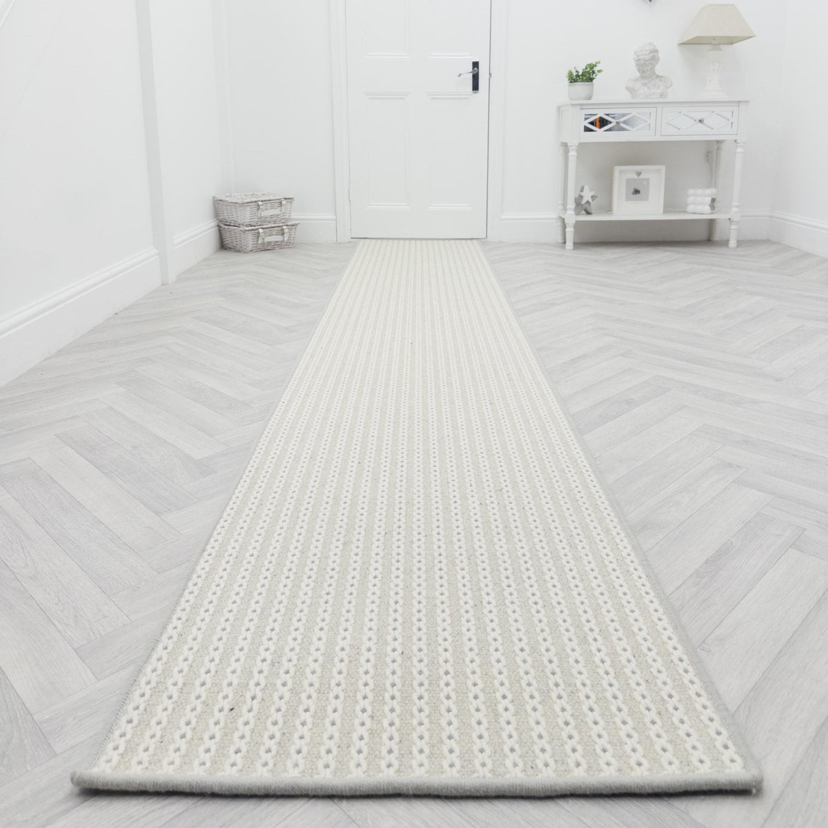 Chain Stitch Cloud Rug Runner
