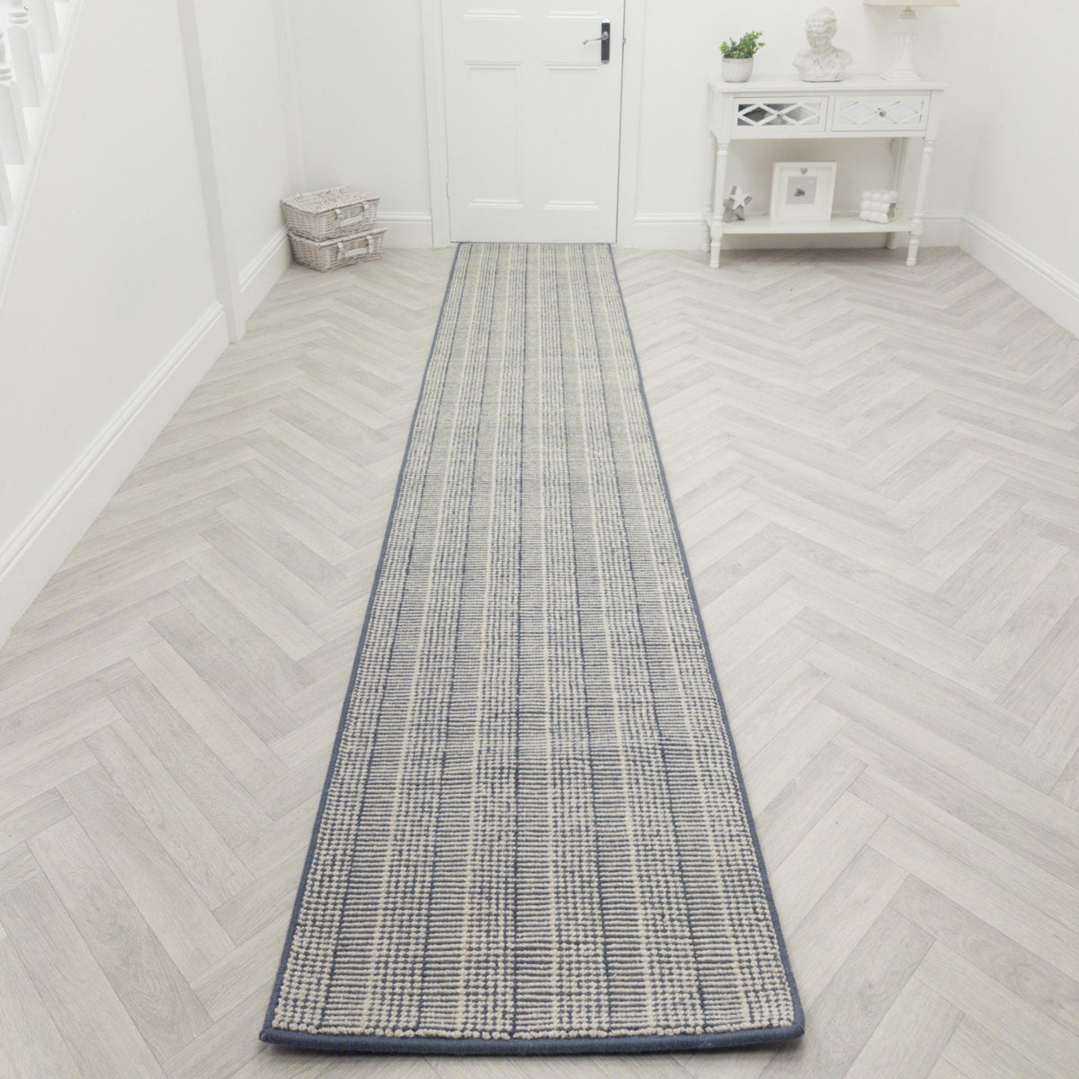Shazia Stripe Slate Rug Runner