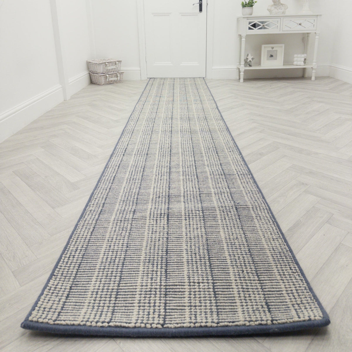 Shazia Stripe Slate Rug Runner