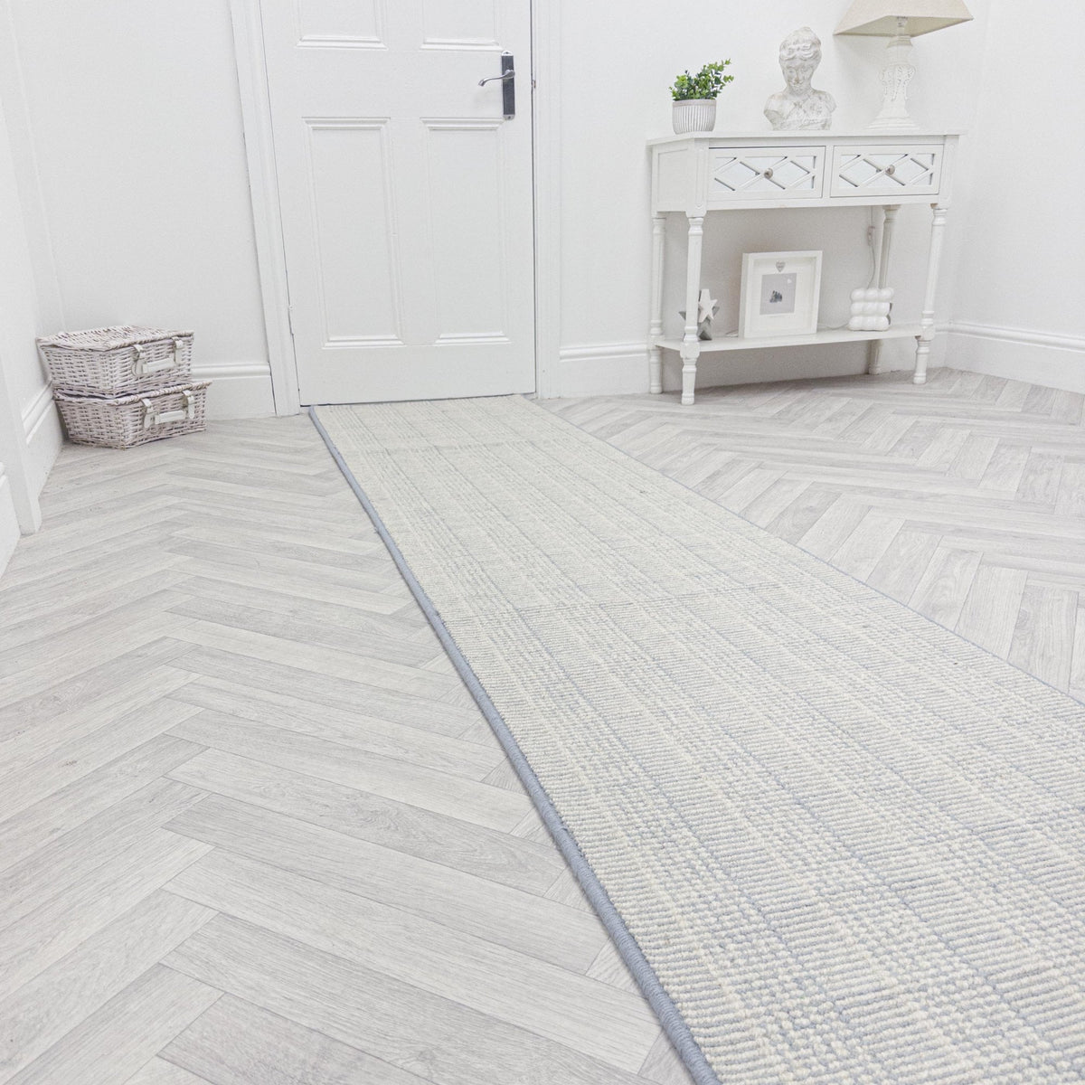Shazia Stripe Winter Mint Rug Runner