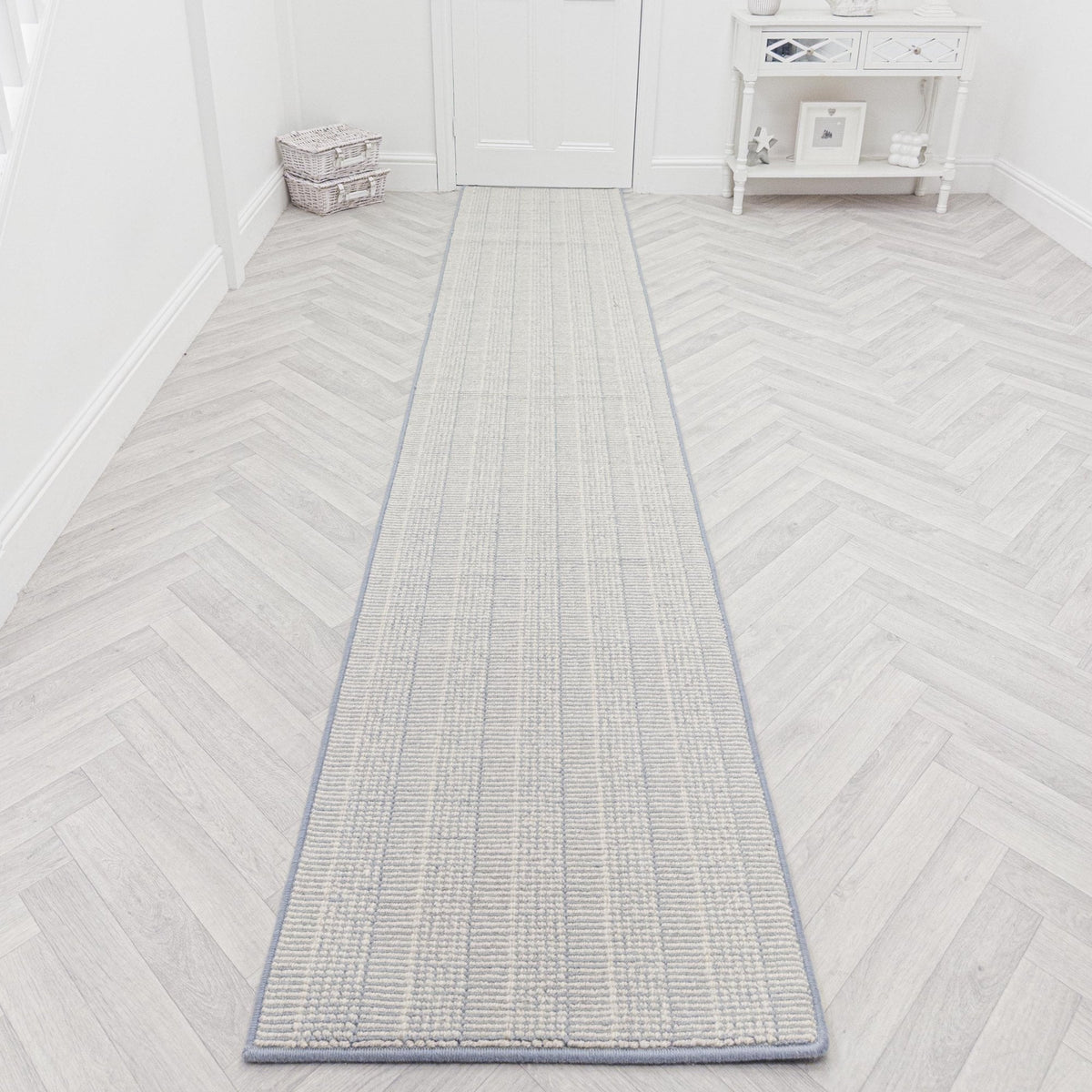 Shazia Stripe Winter Mint Rug Runner