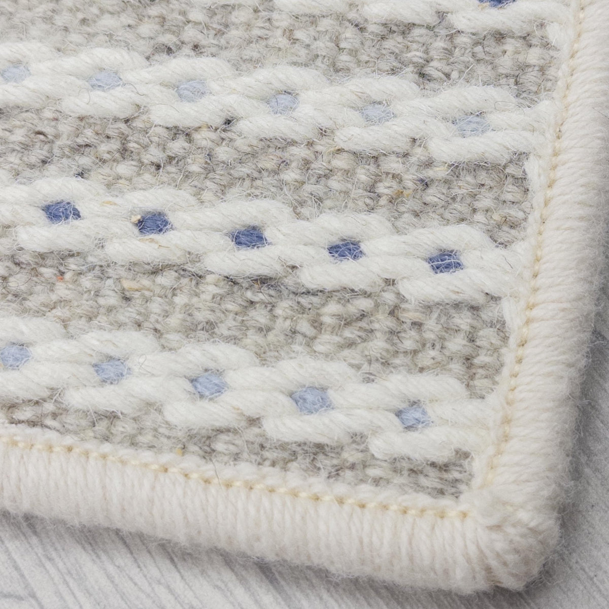 Chain Stitch Linen Custom Rug