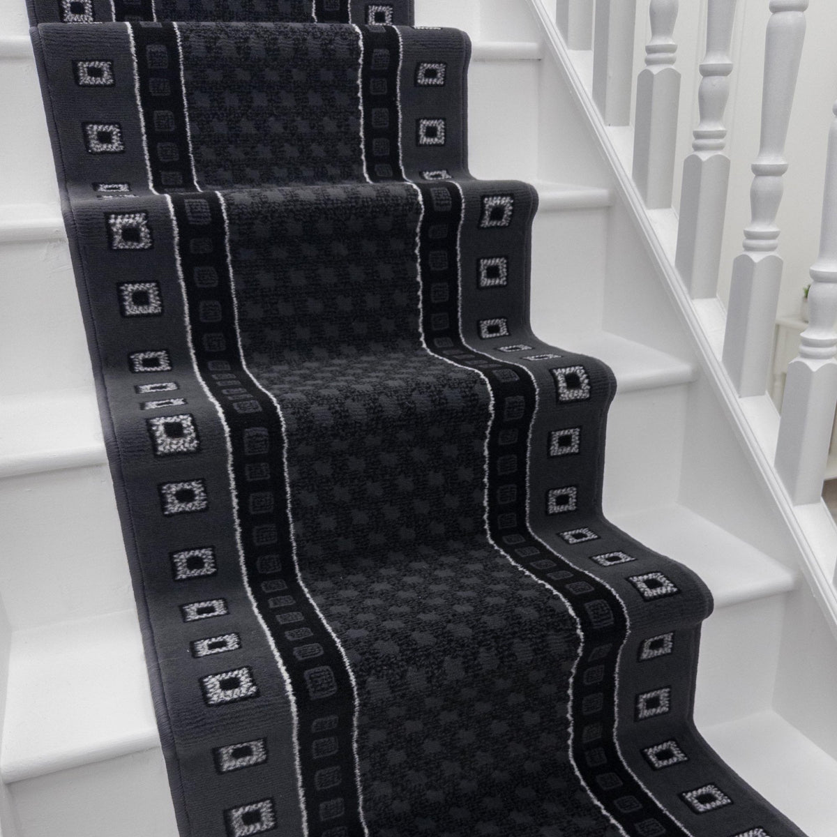Caesar Dark Grey Stair Runner