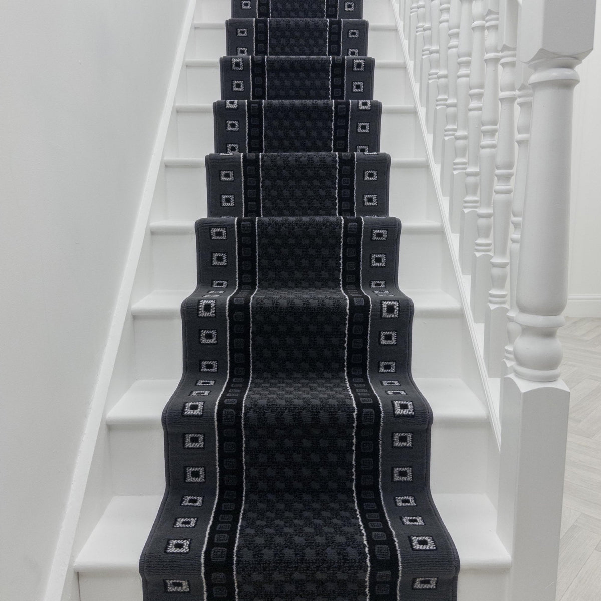 Caesar Dark Gray Stair Runner