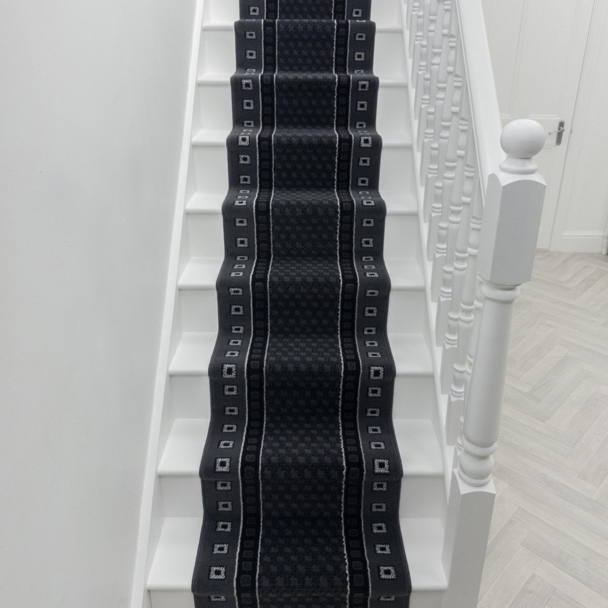 Caesar Dark Gray Stair Runner