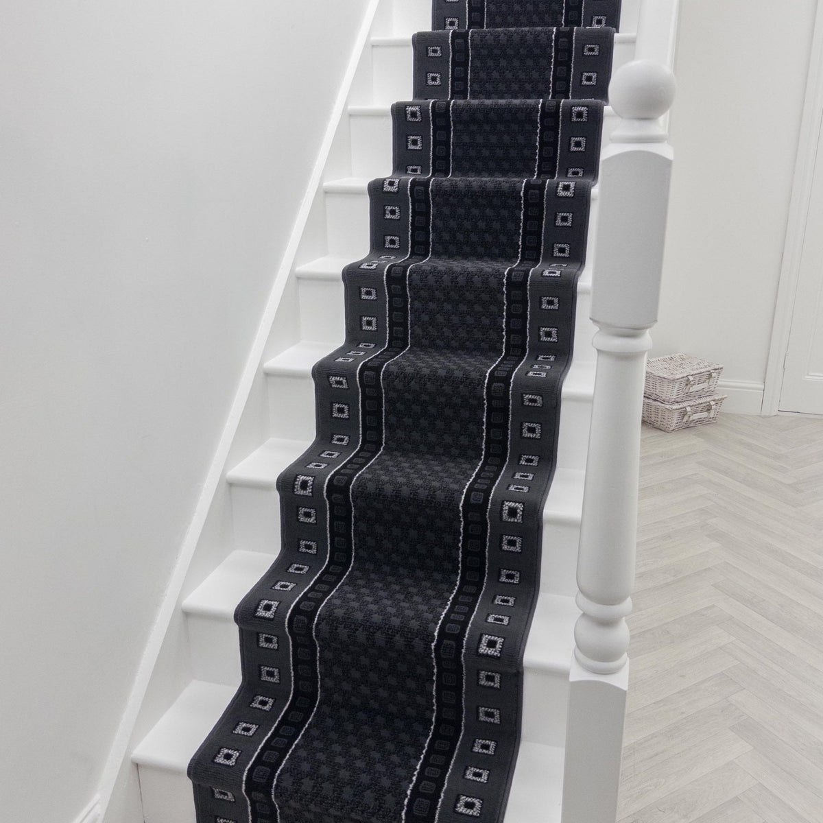 Caesar Dark Gray Stair Runner