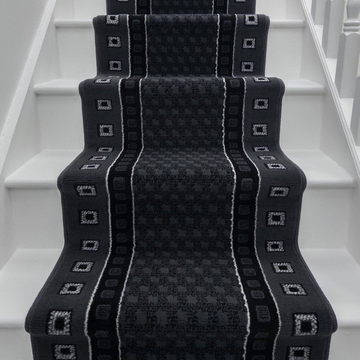 Caesar Dark Gray Stair Runner