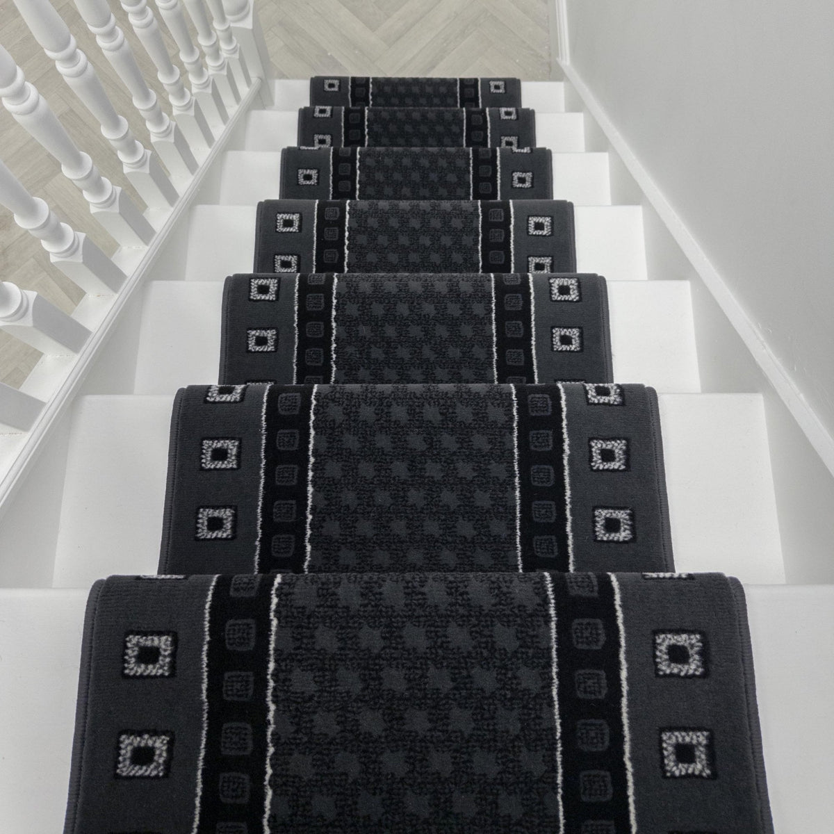 Caesar Dark Gray Stair Runner