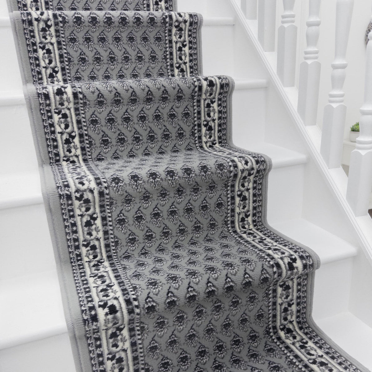 Peacock Grey Stair Runner