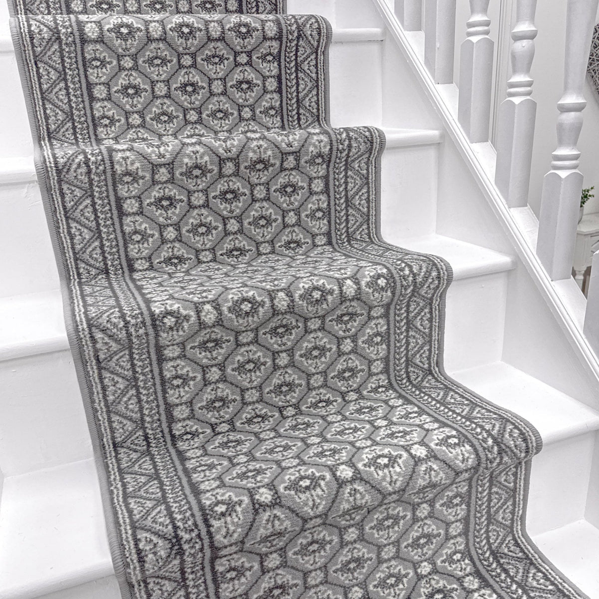 Heriz Grey Stair Runner