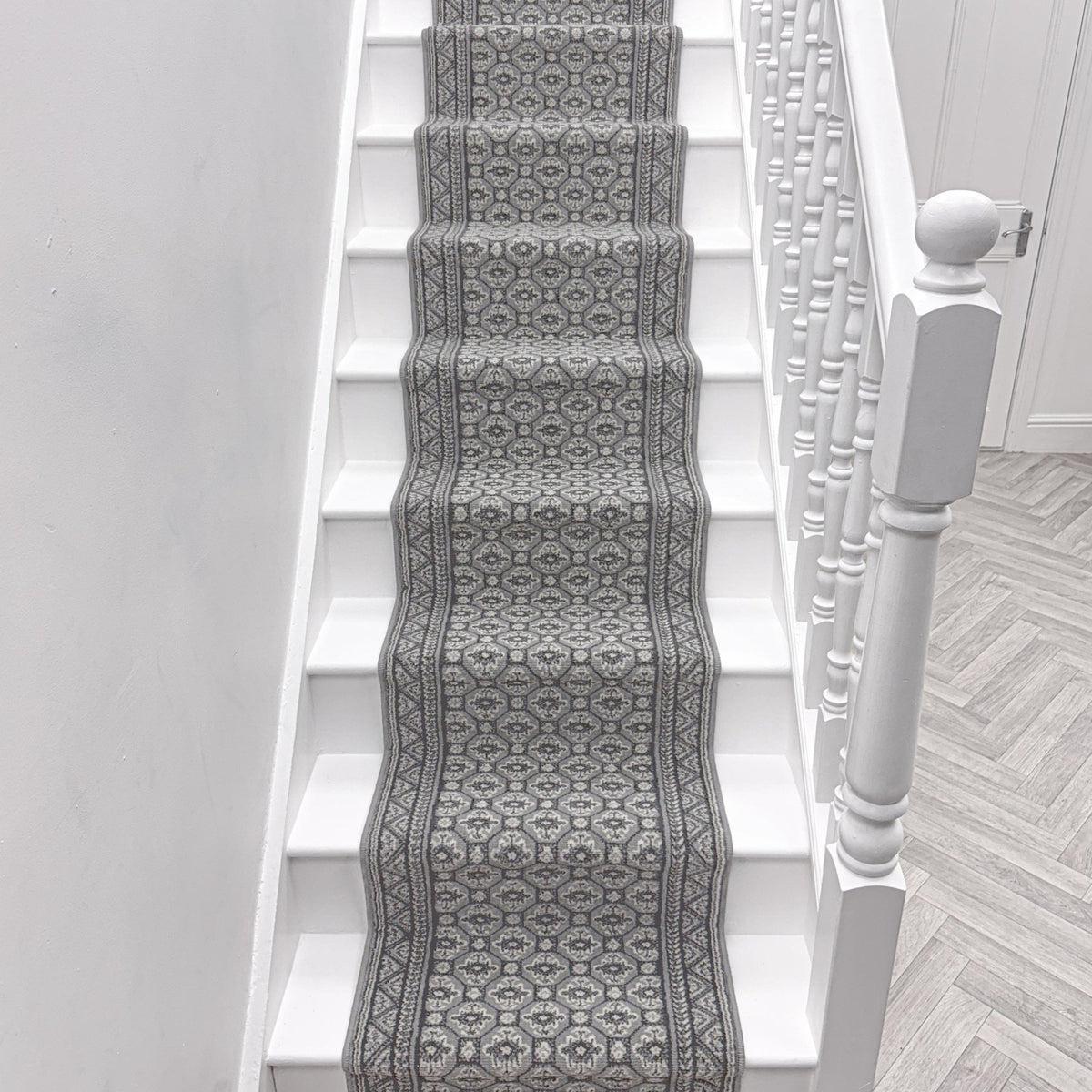 Heriz Grey Stair Runner
