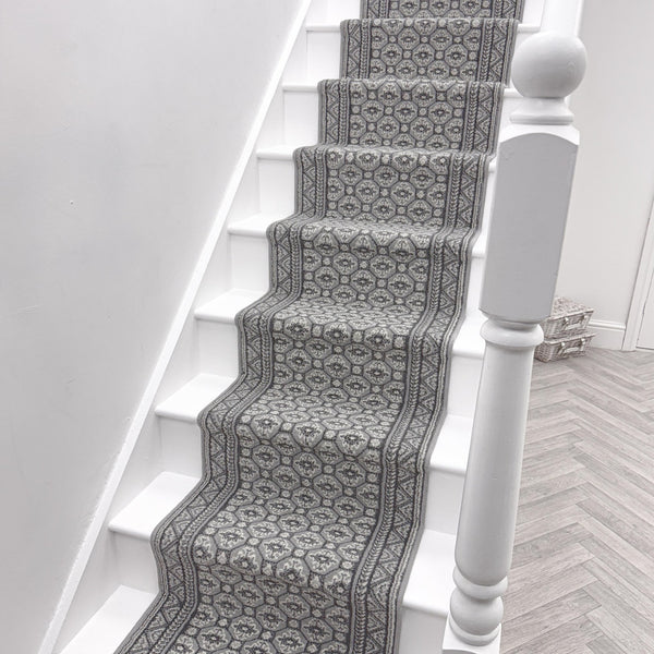 Heriz Grey Stair Runner