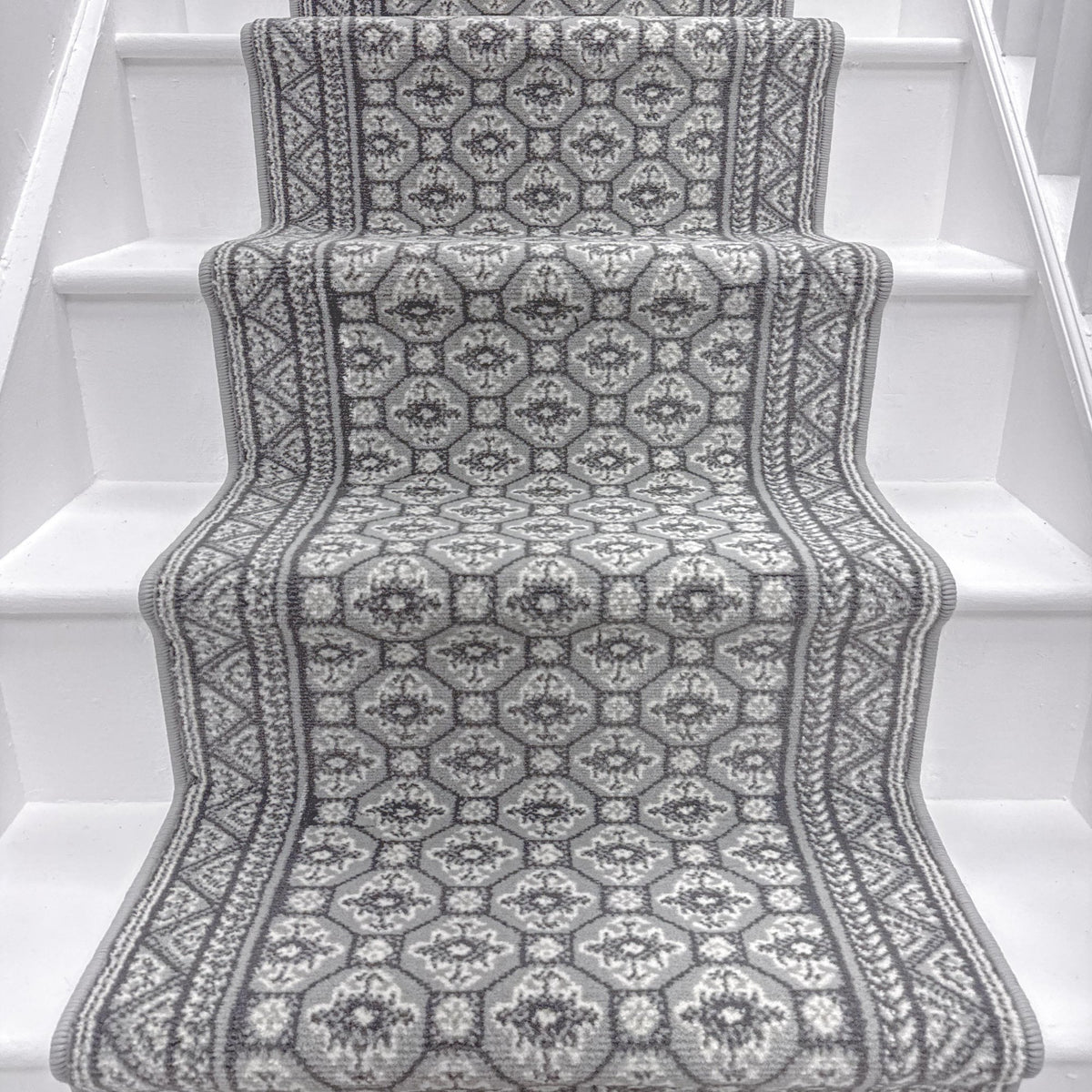 Heriz Grey Stair Runner