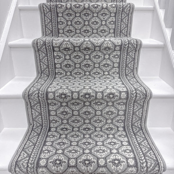 Heriz Grey Stair Runner