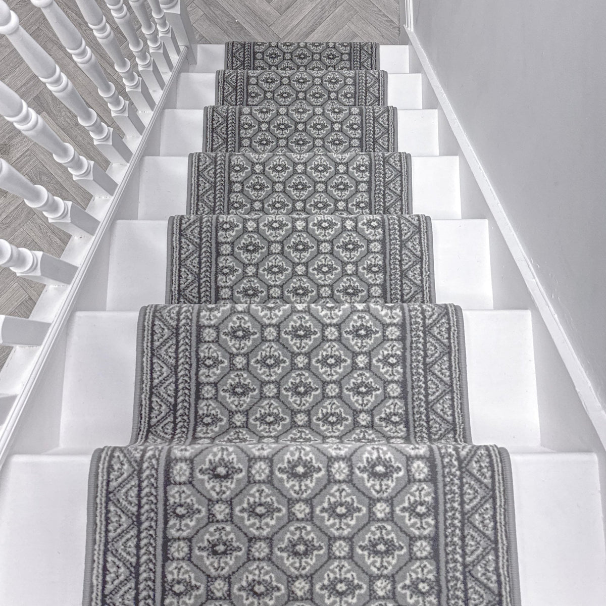 Heriz Grey Stair Runner