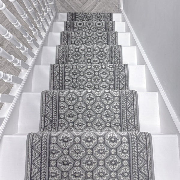 Heriz Grey Stair Runner