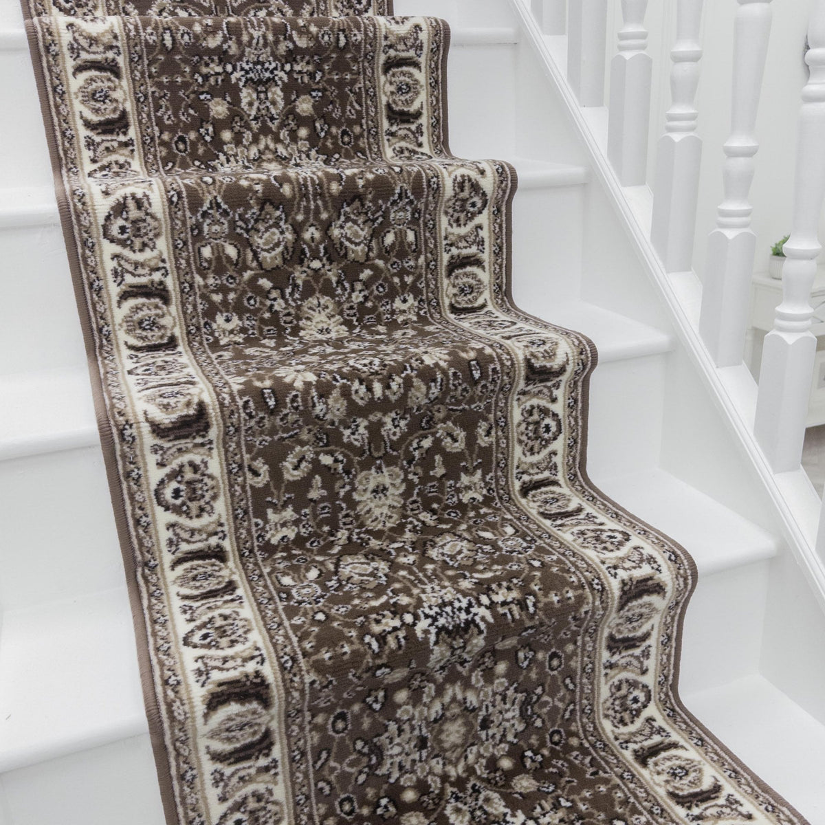 Kashan Brown Stair Runner