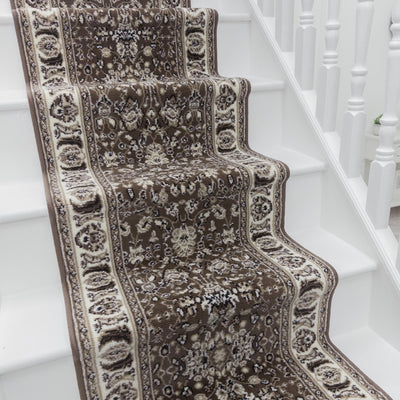 Kashan Brown Stair Runner