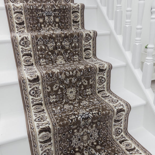Kashan Brown Stair Runner