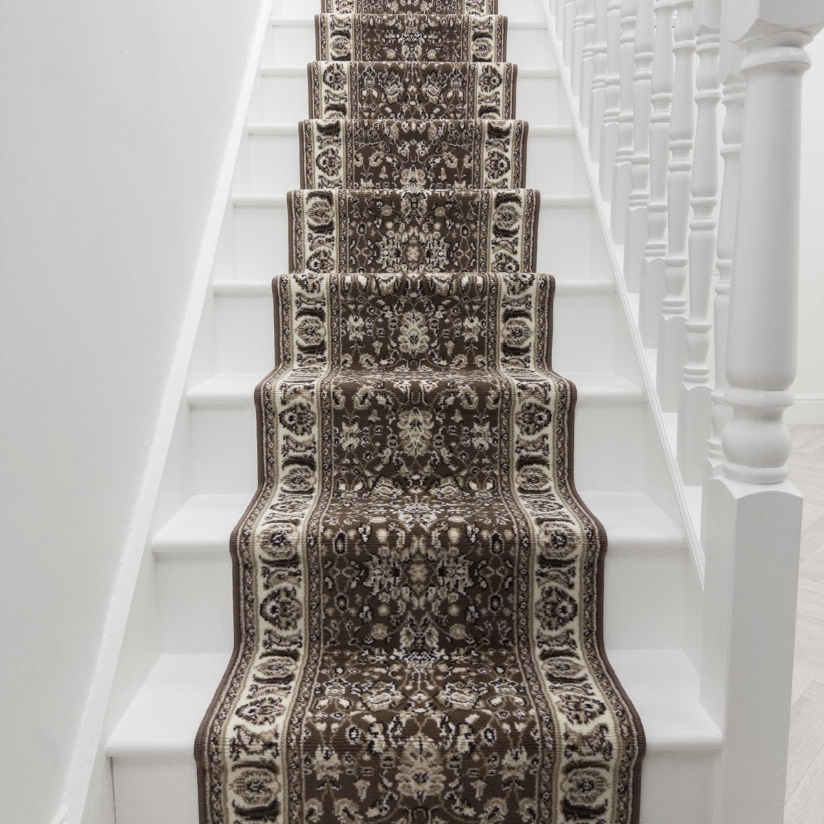 Kashan Brown Stair Runner
