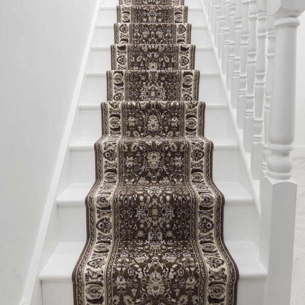 Kashan Brown Stair Runner