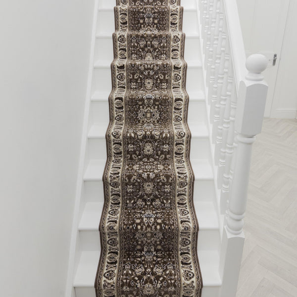 Kashan Brown Stair Runner