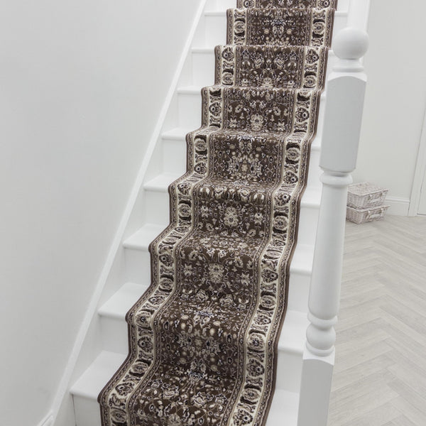 Kashan Brown Stair Runner