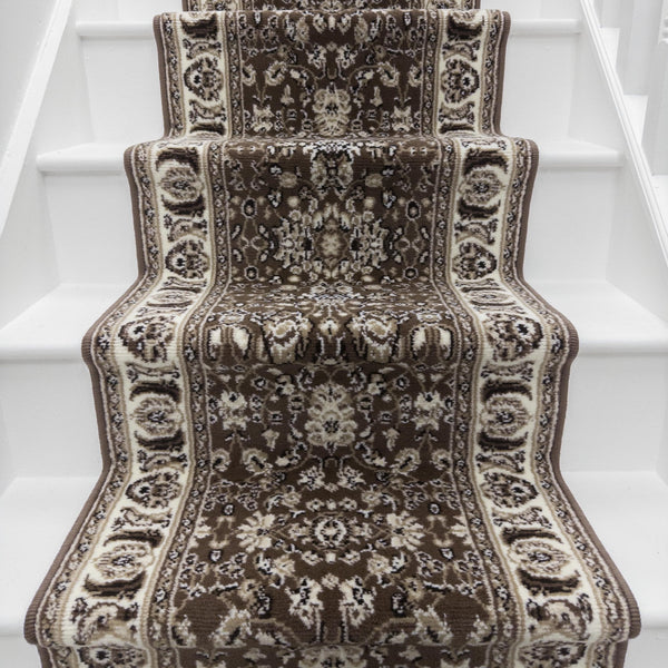 Kashan Brown Stair Runner