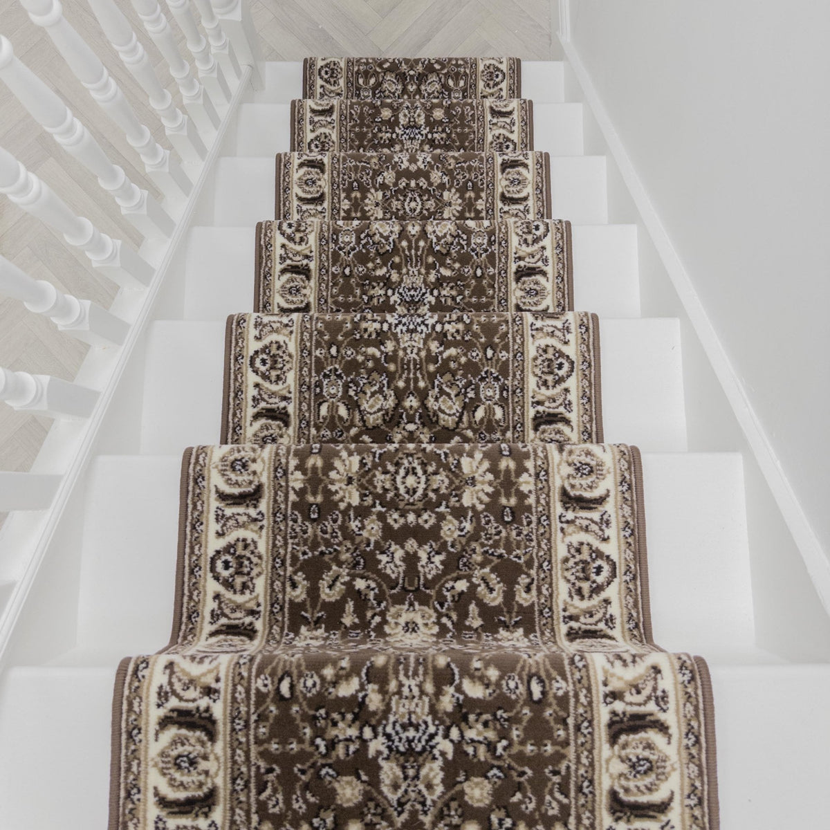 Kashan Brown Stair Runner
