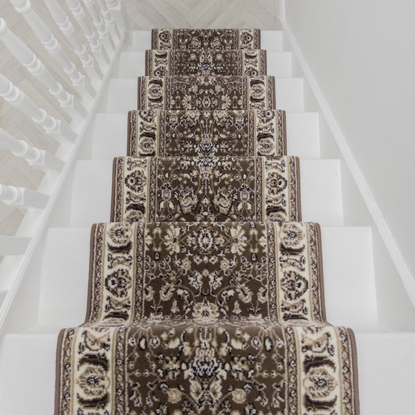 Kashan Brown Stair Runner