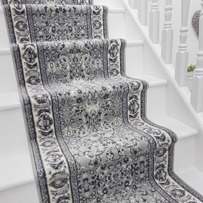 Kashan Grey Stair Runner