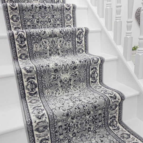 Kashan Gray Stair Runner