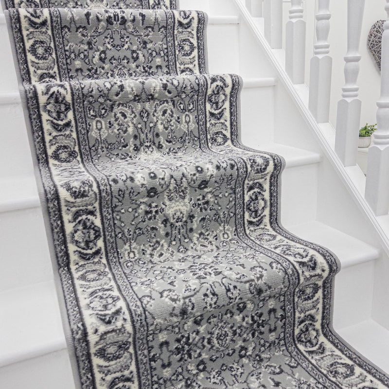 Kashan Grey Stair Runner