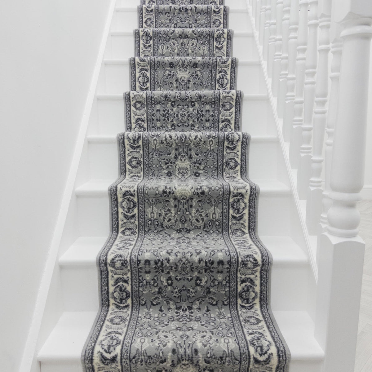 Kashan Gray Stair Runner