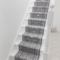 Kashan Grey Stair Runner