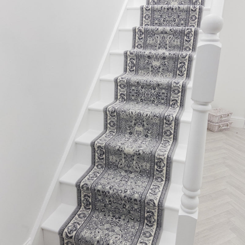 Kashan Grey Stair Runner