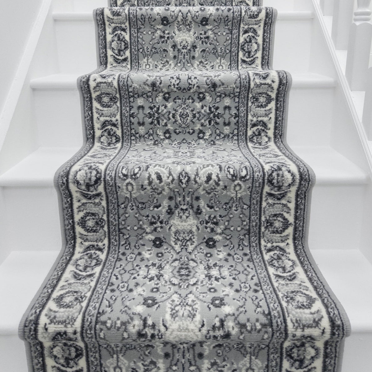 Kashan Gray Stair Runner