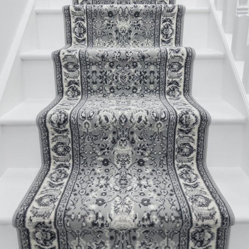 Kashan Grey Stair Runner