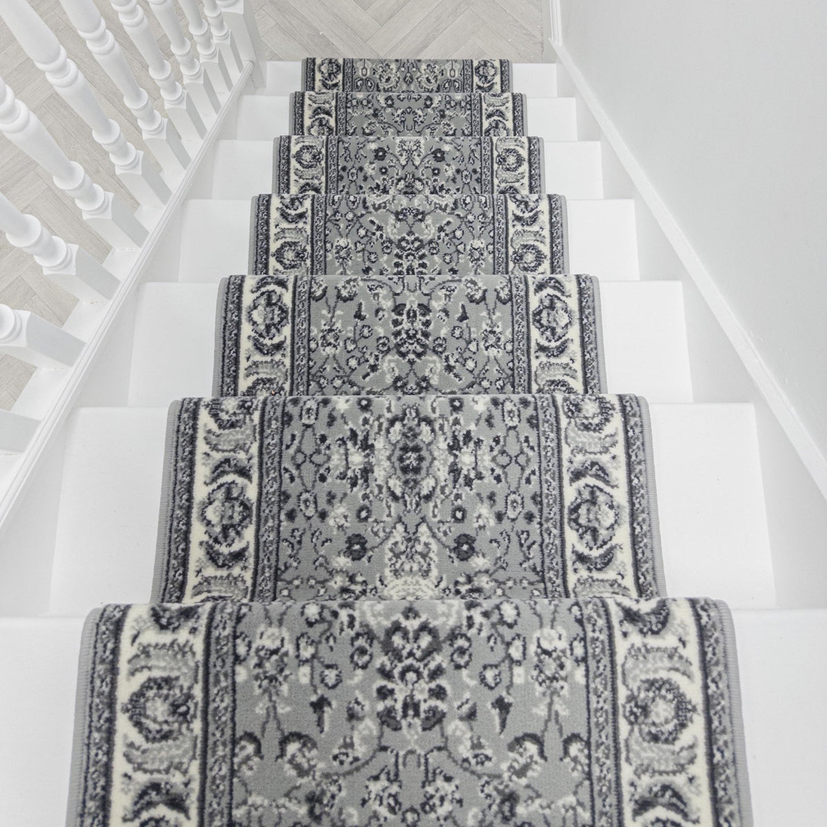 Kashan Gray Stair Runner