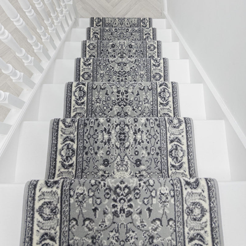 Kashan Grey Stair Runner