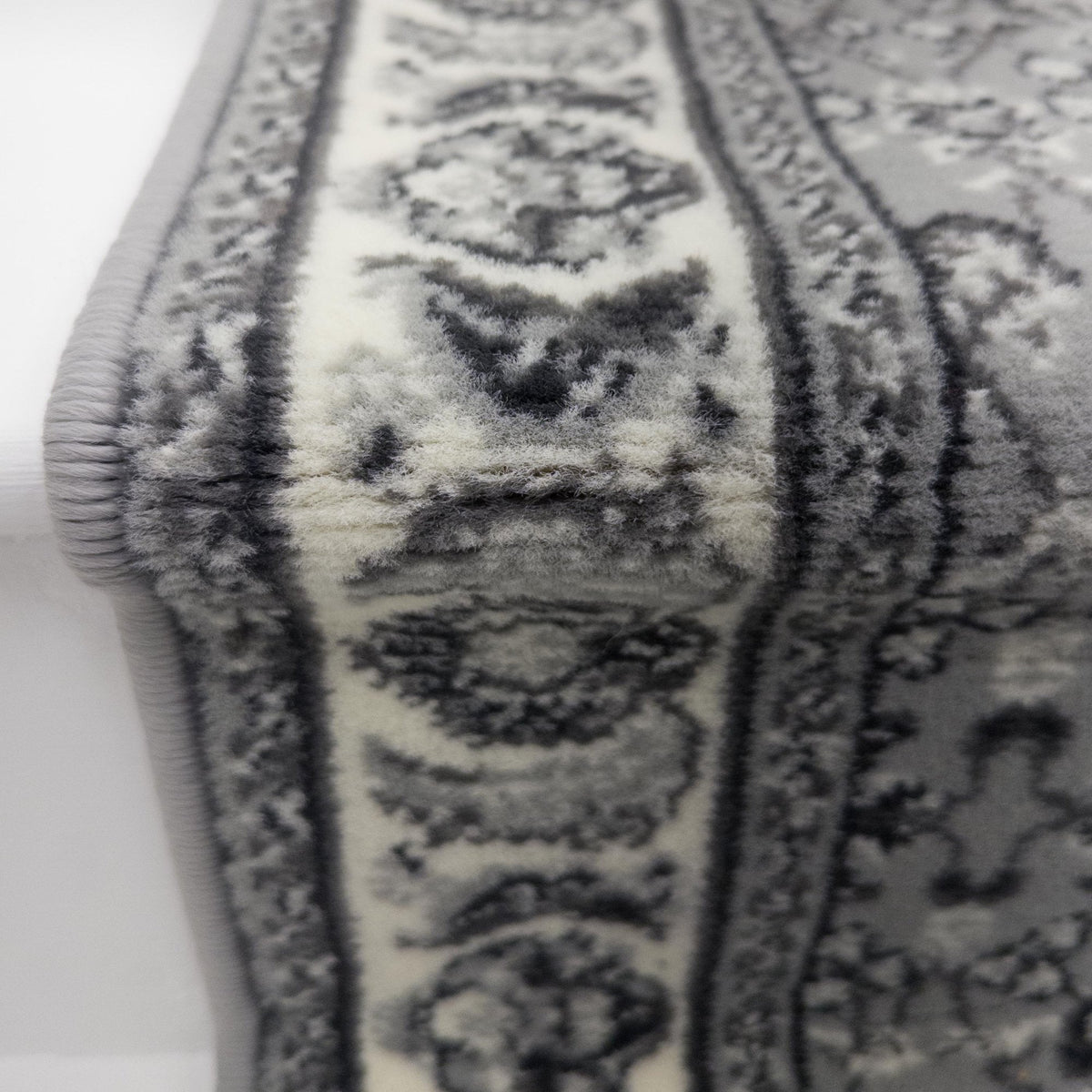 Kashan Gray Stair Runner