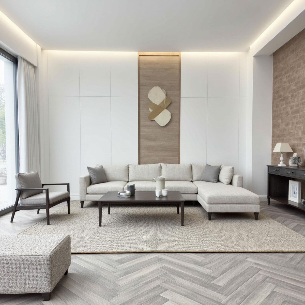 Country Linear Berber Custom Rug
