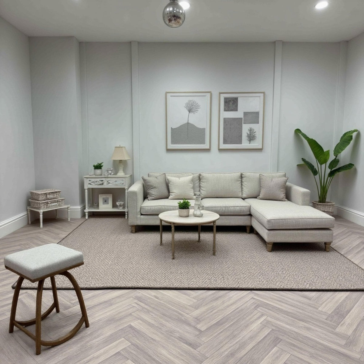 Country Herringbone Paloma Custom Rug
